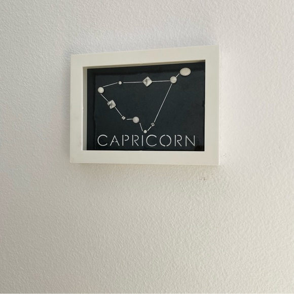 Handmade Horoscope Art CAPRICORN Star Constellation Beads Shadow Box 6x8 inches - Picture 7 of 8